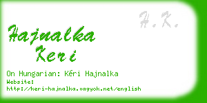 hajnalka keri business card
